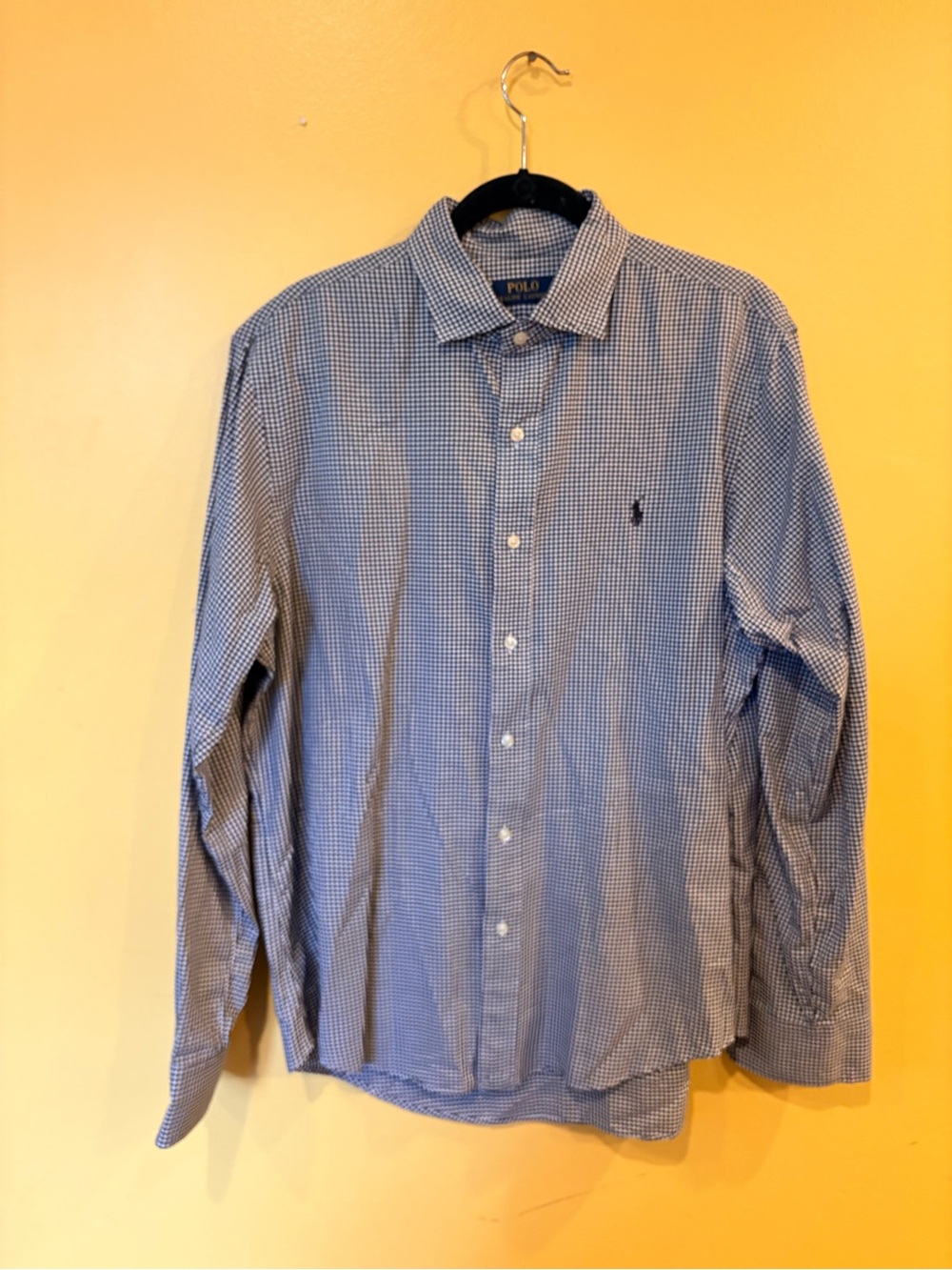 Polo by Ralph Lauren black Check Button-Down Shirt Large